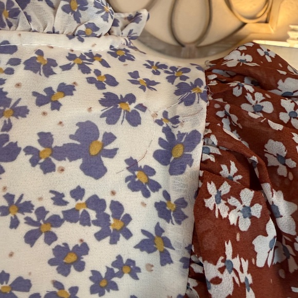 Entro Multicolor Floral Ruffle Sleeve Blouse - Picture 8 of 14